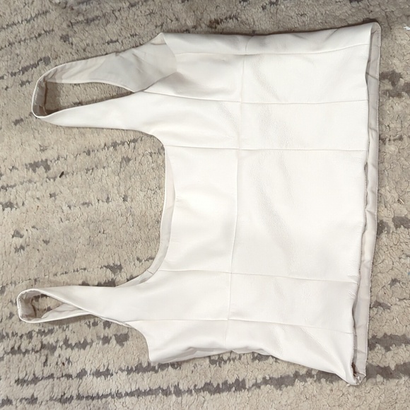 Aritzia Wilfred Shine Bustier Vegan Leather Birch - Picture 4 of 9